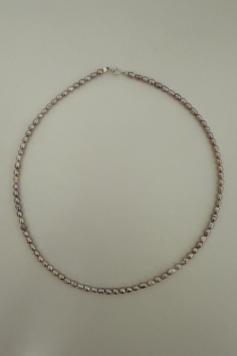 Rain Jewelry, Colier cu perla de cultura, Gri deschis