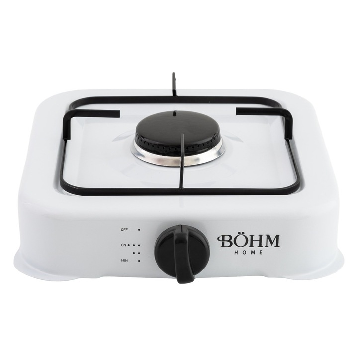 Plita cu un arzator pe gaz BOHM BG-2811-W alb