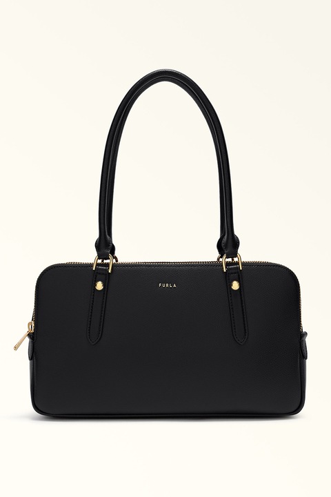 Furla, Boston bőr kézitáska, Fekete