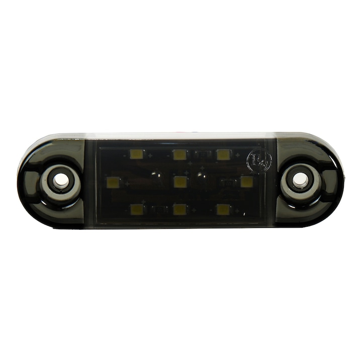 Lampa laterala Gabarit LED 12V-24V, alba cu efect opac (smoked) – IP66