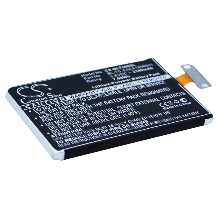 Baterie telefon mobil Cameron Sino CS-BLT500SL 2100mAh, Li-Polymer, Negru, 69.72x45.10x4.40mm