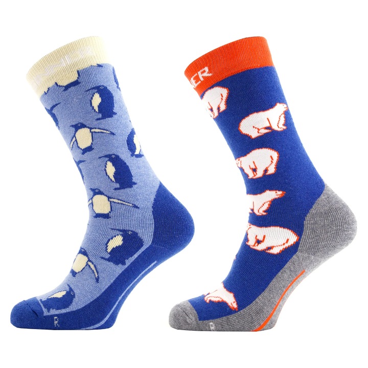 Sinner Kids Socks Animal Чорапи за ски и сноуборд, Светлосиньо/Синьо, Светлосин/Син