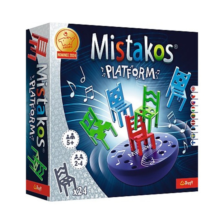 Mistakos társasjáték, család, forgó platform, zene