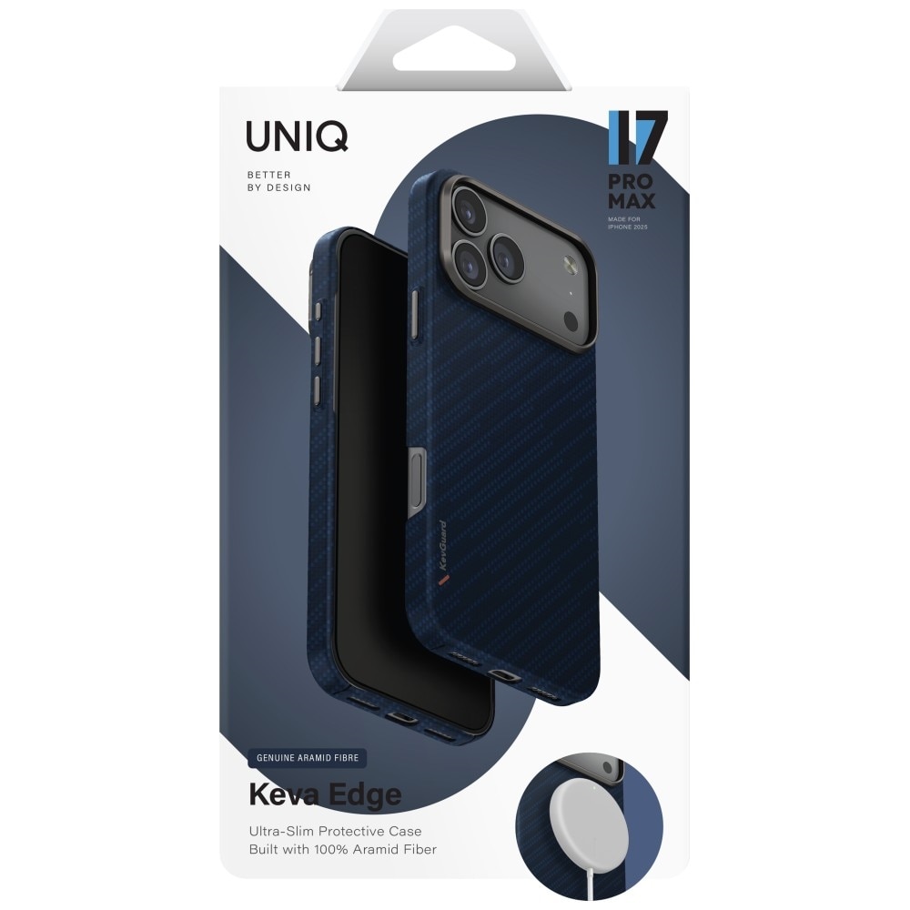 Carcasa Uniq Keva EDGE cu MagClick compatibila cu iPhone 17 Pro Max, Albastru