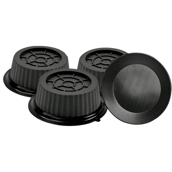 Tampoane anti vibratii pentru masina de spalat, set 4 buc, negru, anti alunecare