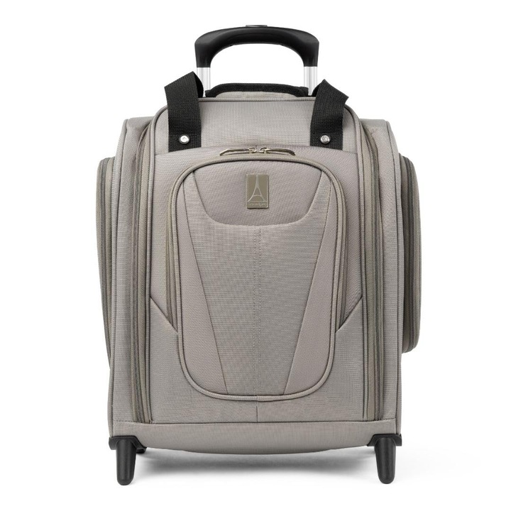 Travelpro Luggage Maxlite 5 Softside, Könnyű Kézipoggyász, Gurulós, Kompakt, Ülés Alá Helyezhető, Függőleges Trolley 2 Kerékkel, Férfiaknak és Nőknek, Champagne, 38 Cm