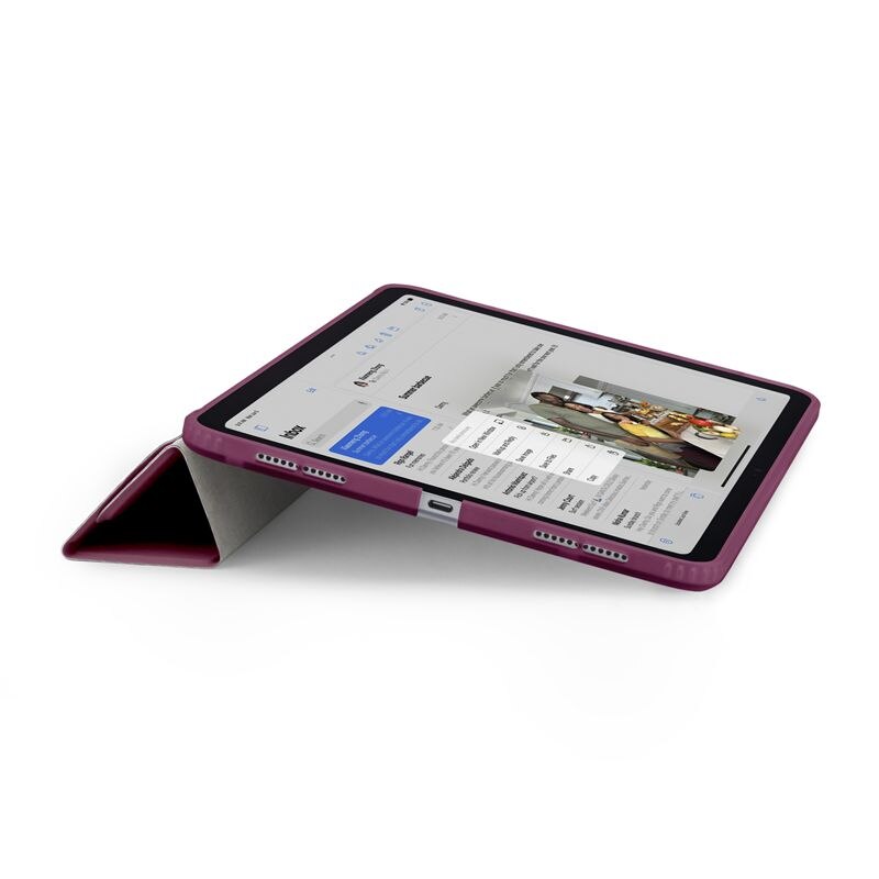 Husă flip cover Pipetto Origami No1, Burgundy, 5 poziții de susținere, compatibilă cu iPad 10 (2022)