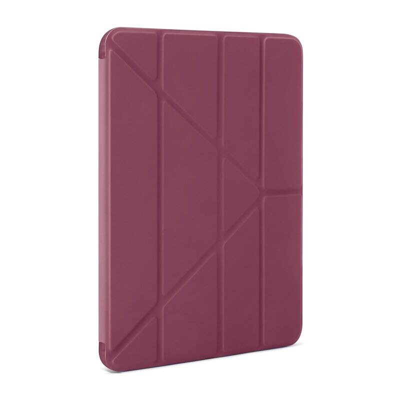 Husă flip cover Pipetto Origami No1, Burgundy, 5 poziții de susținere, compatibilă cu iPad 10 (2022)