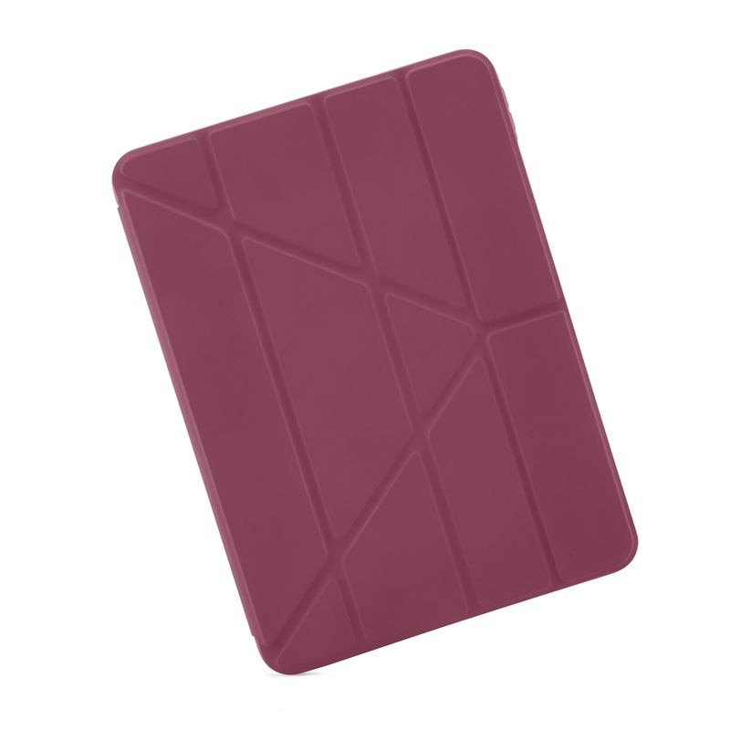 Husă flip cover Pipetto Origami No1, Burgundy, 5 poziții de susținere, compatibilă cu iPad 10 (2022)