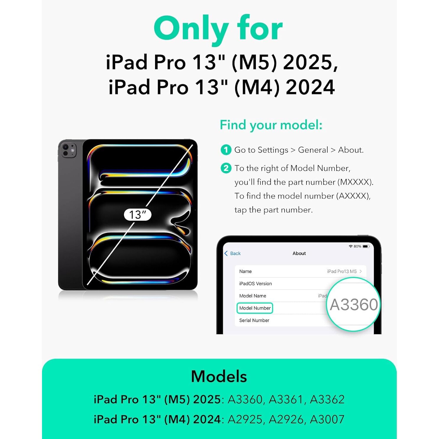 Husă magnetică REVOMAG pentru iPad Pro 13", suport pentru Apple Pencil, design ultra slim, culoare neagră, 2025/2024