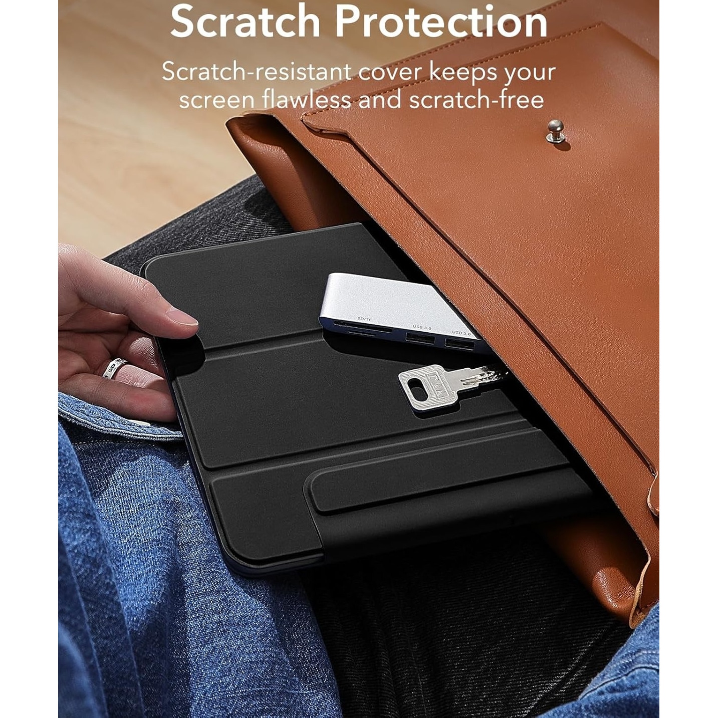 Husă magnetică REVOMAG pentru iPad Pro 11", suport Pencil Pro, culoare neagră, 2024/2025