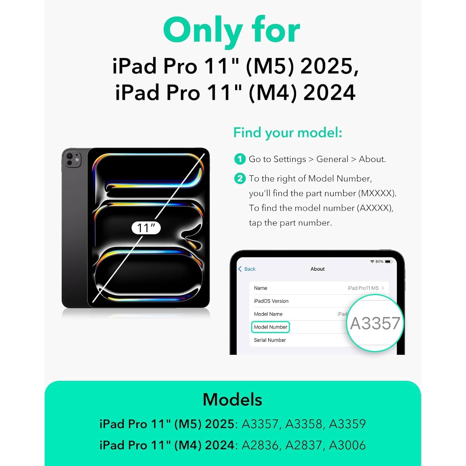 Husă magnetică REVOMAG pentru iPad Pro 11", suport Pencil Pro, culoare neagră, 2024/2025