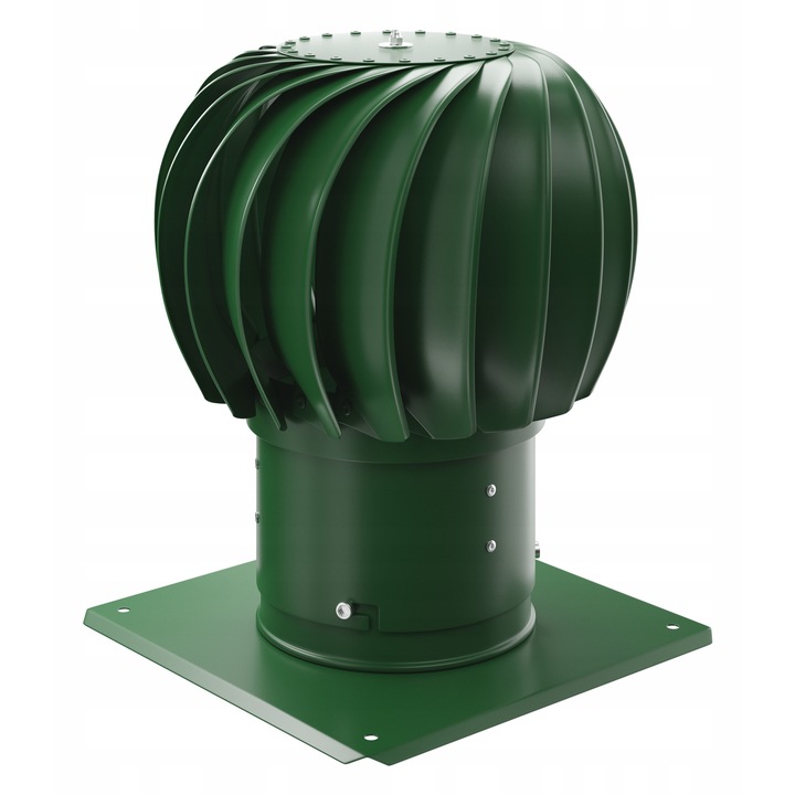 Nasada De Cos De Fum Rotativa, Dospel, Dimensiuni 248x248x315 mm, Material Aluminiu, Culoare Verde, Baza 254x146 mm, Protectie Tiraj Natural