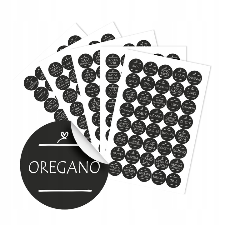 Etichete Autocolante pentru Borcane, SuperButelki, Rotunde, 36 mm, Pentru Condimente si Conserve, Autoadezive, Estetice si Lizibile, Hartie de Calitate, Pentru Organizarea Bucatariei, Negru Mat, 200 bucati
