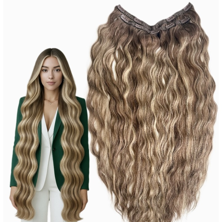 Tresa Eva 4D, Oskar Shop, extensie clips, par rusesc, volum mare, multicolor