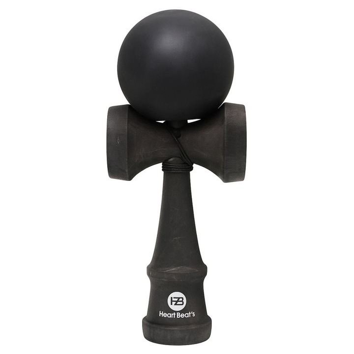 Kendama Premium Grip Heart Beat’s – Neagra, design elegant, aderenta sporita, lemn durabil