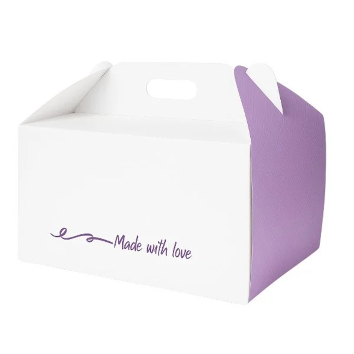 Cutii tort made with love 25x25x12.5 cm (25 buc/set)