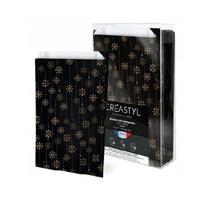 Punga Pliabila, Neopren, Gramaj 60 G/M², Tip Manere Fara Manere, Model Sarbatori, Executie De Inalta Calitate, 21 Cm X 41 Cm X 7,5 Cm, Negru