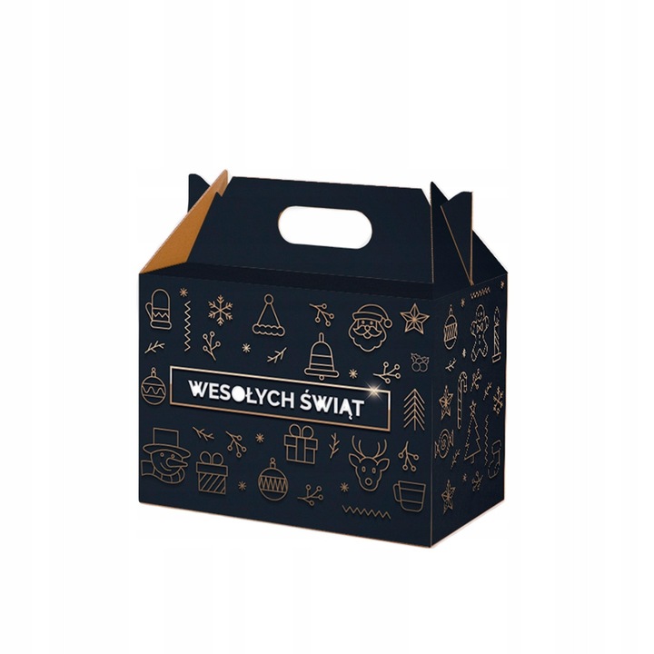 Cutie Decorativa, Neopak, Model Ps121 Z-1 (Albastru Inchis), Executie De Inalta Calitate, Carton Microfibra E 380 G/M², Acoperire Creta 250 G/M², 300 Mm X 180 Mm X 220 Mm, Negru