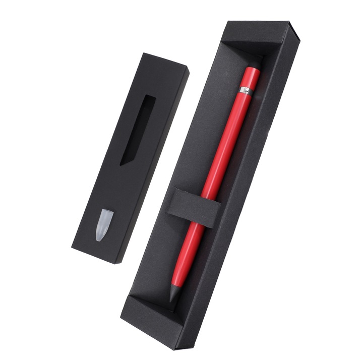 Многофункционален метален молив със сензорен екран, Varga Studio, червен, 1 брой