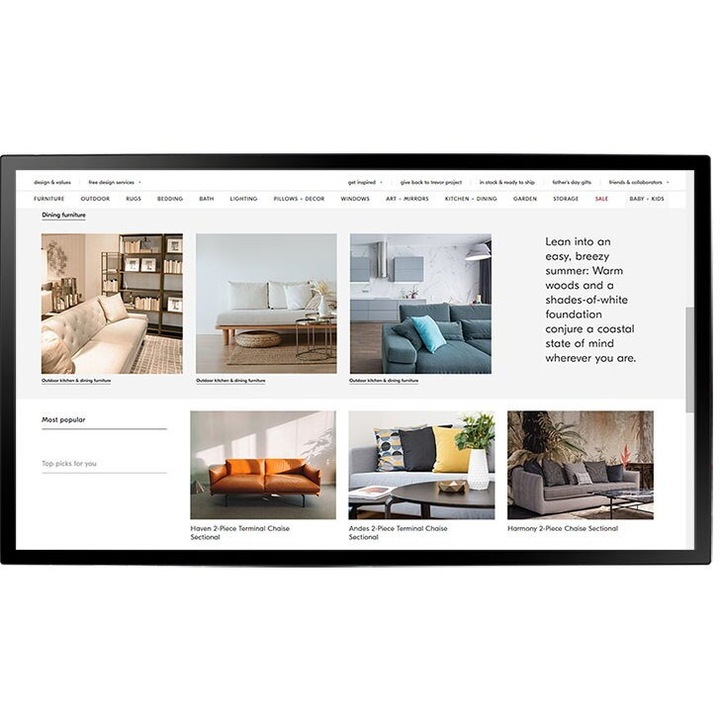 Monitor AG Neovo TX-4302, 42.5 inch FHD Touch, 5ms, Negru
