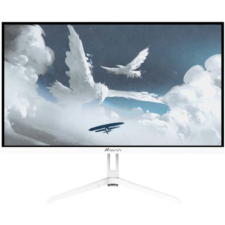 Monitor Gaming IPS LED Arozzi Nova 23.8", Full HD 1920 x 1080, HDMI, DisplayPort, Hangszórók, 200 Hz, 1 ms Fehér