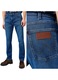 Blugi barbati Wrangler Larston, albastru, talie medie, bumbac