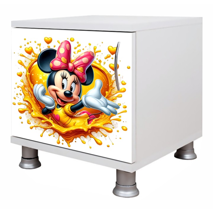 Noptieră Patolino Minnie, multicolor, 40x40x45cm