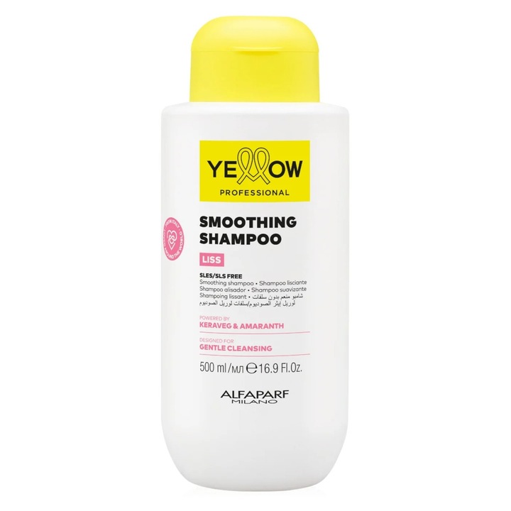 Sampon Profesional, Yellow Liss, pentru Netezirea Parului Rebel, Cret si Indisciplinat, 500ml