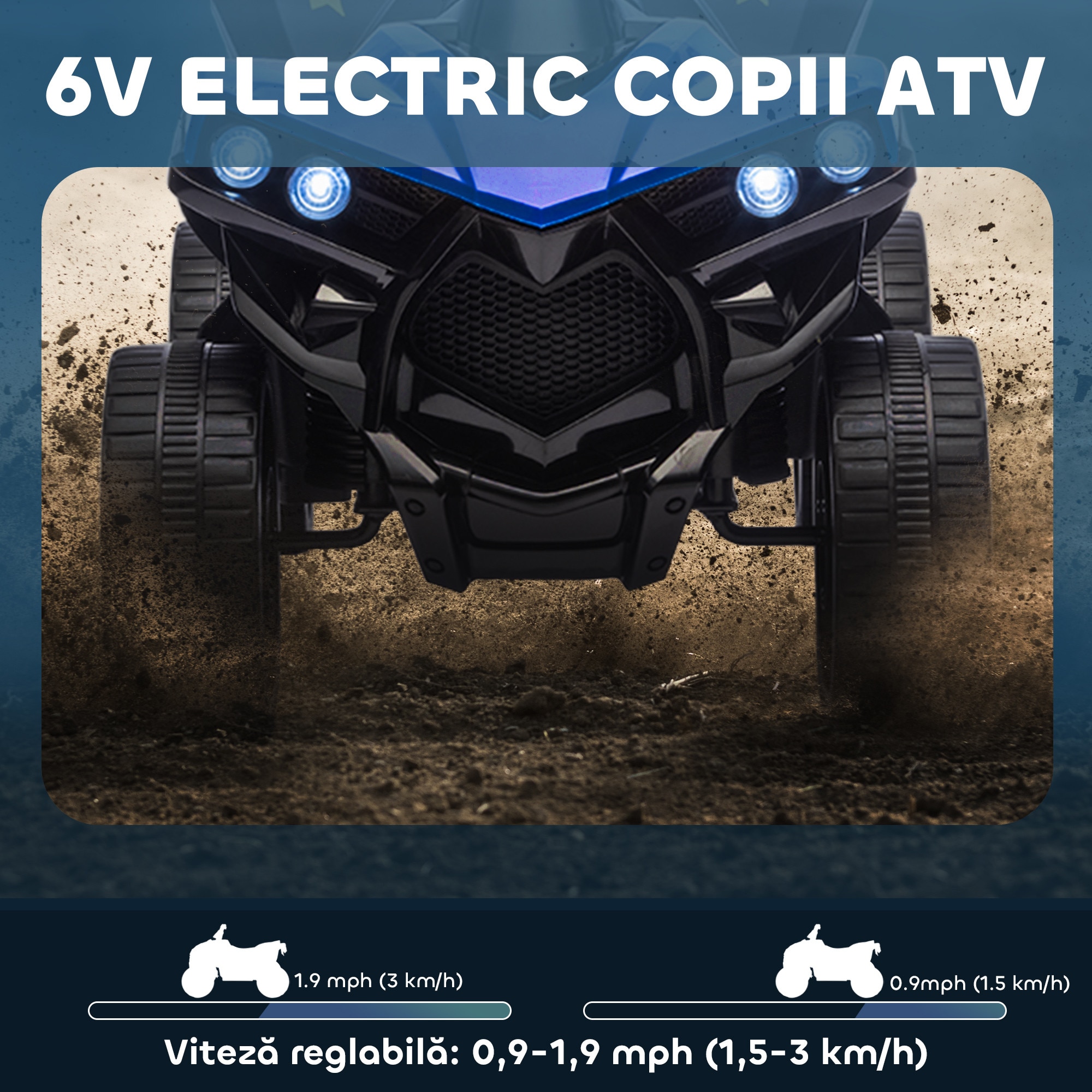 AIYAPLAY Quad Electric pentru Copii ATV cu Baterie Reincarcabila