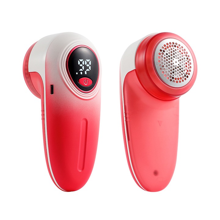 Aparat de curățat scame, ORBER, încărcare USB, afișaj LED, roșu, 16x7, 5cm