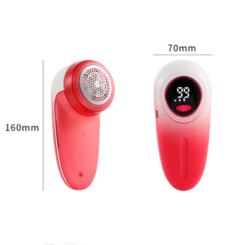 Aparat de curățat scame, ORBER, încărcare USB, afișaj LED, roșu, 16x7, 5cm