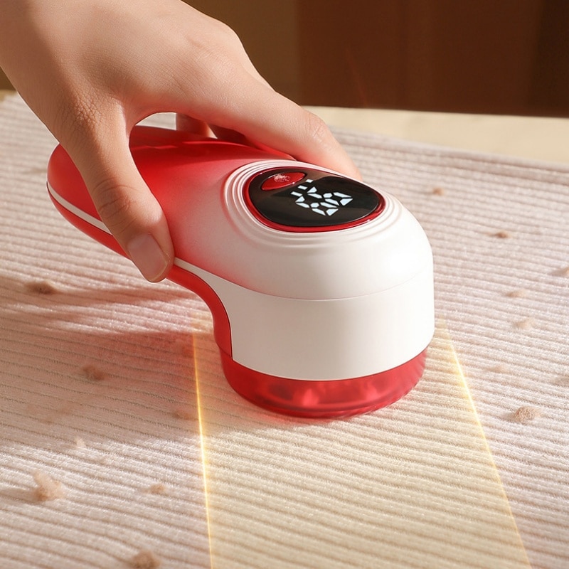 Aparat de curățat scame, ORBER, încărcare USB, afișaj LED, roșu, 16x7, 5cm