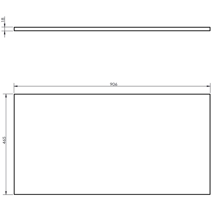 Blat dulap, Mexen, Uni, stejar, 90, 6x46, 5x1, 8cm