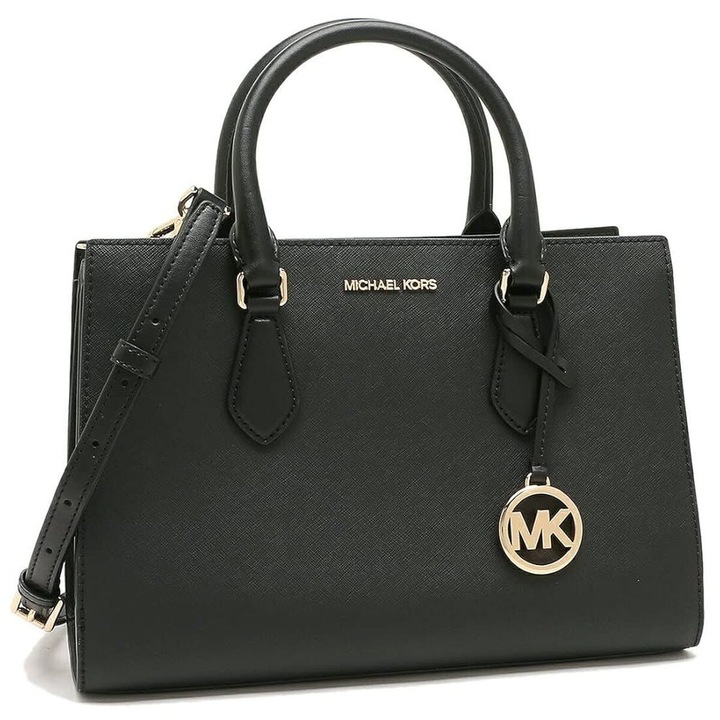 Geanta de mana, Michael Kors, Sheila, negru, dimensiuni 30 x 20 x 11 cm, material panza, inchidere fermoar, include carcasa de marca