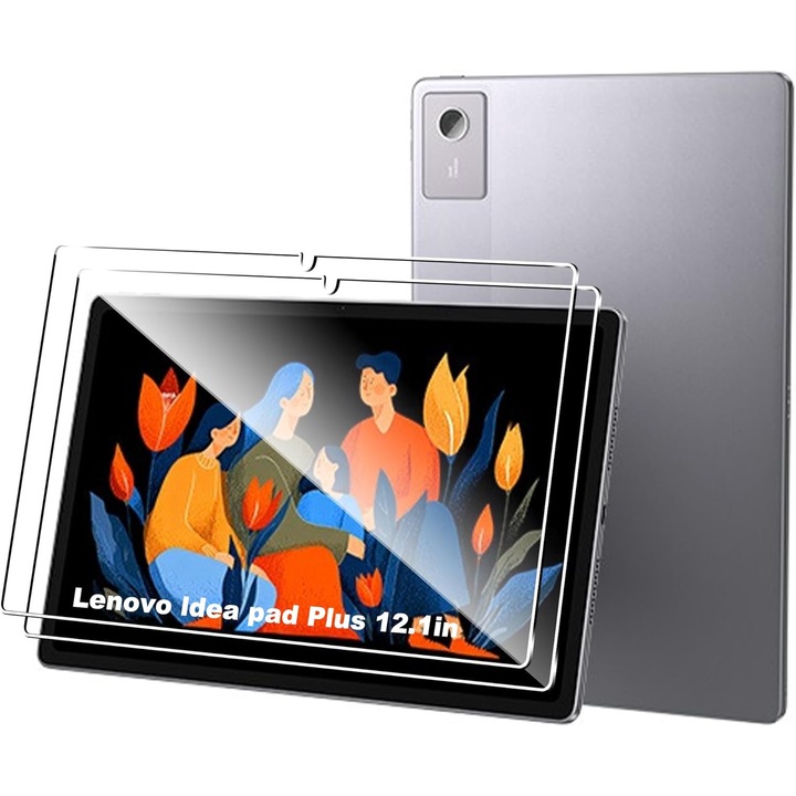 Set 2 x Folie de protectie pentru tableta Lenovo Idea Tab Plus 12.1 inch, Tempered Glass, transparenta