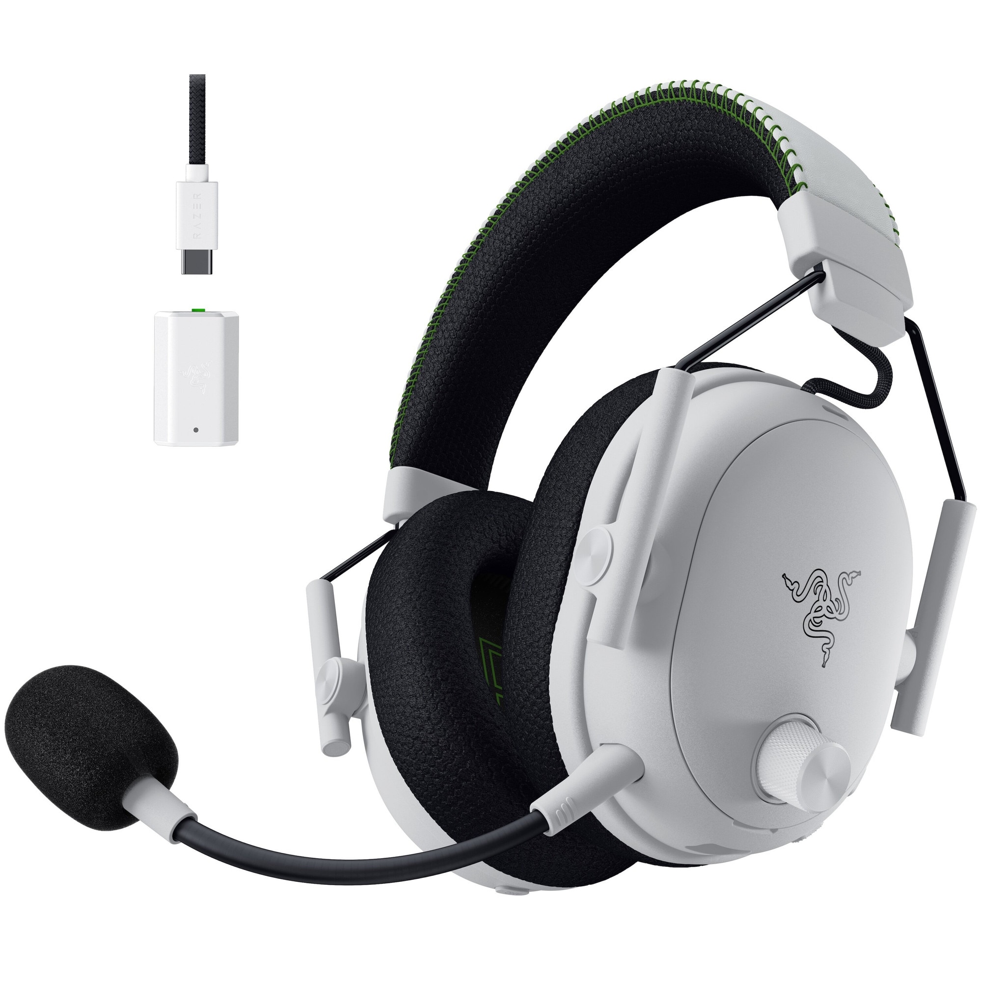 Căști wireless Razer BlackShark V3 Pro, ANC, sunet surround, alb
