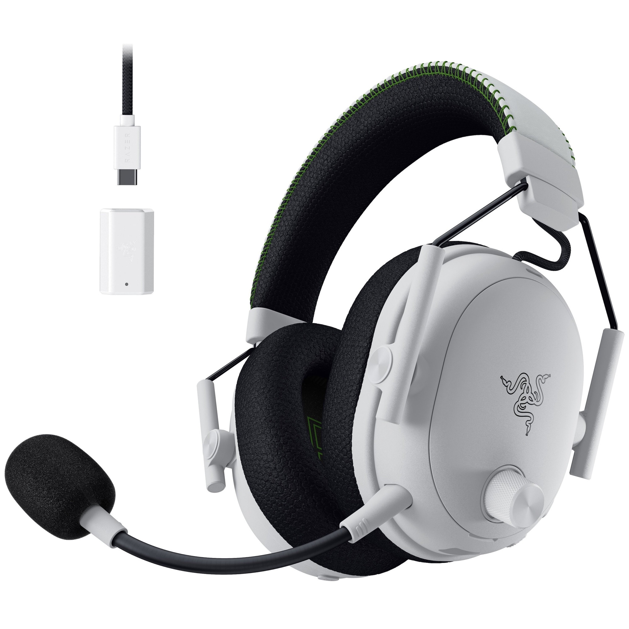 Căști wireless Razer BlackShark V3 Pro, ANC, sunet surround, alb