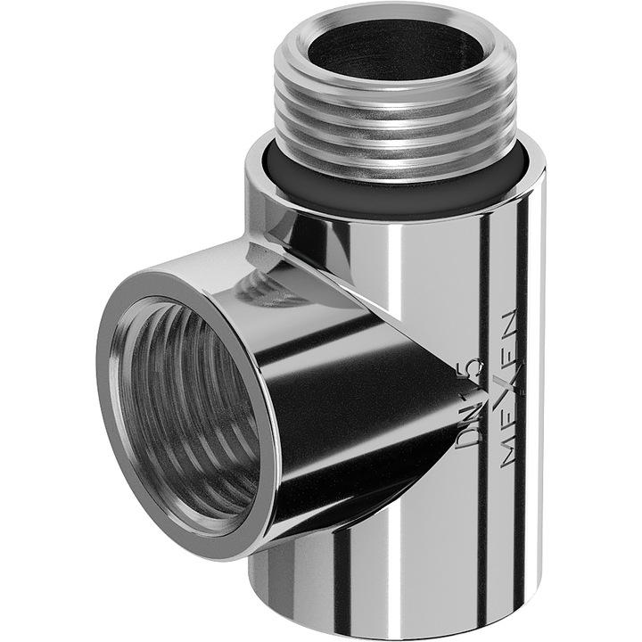 Racord tripla Mexen, crom, pentru rezistenta electrica