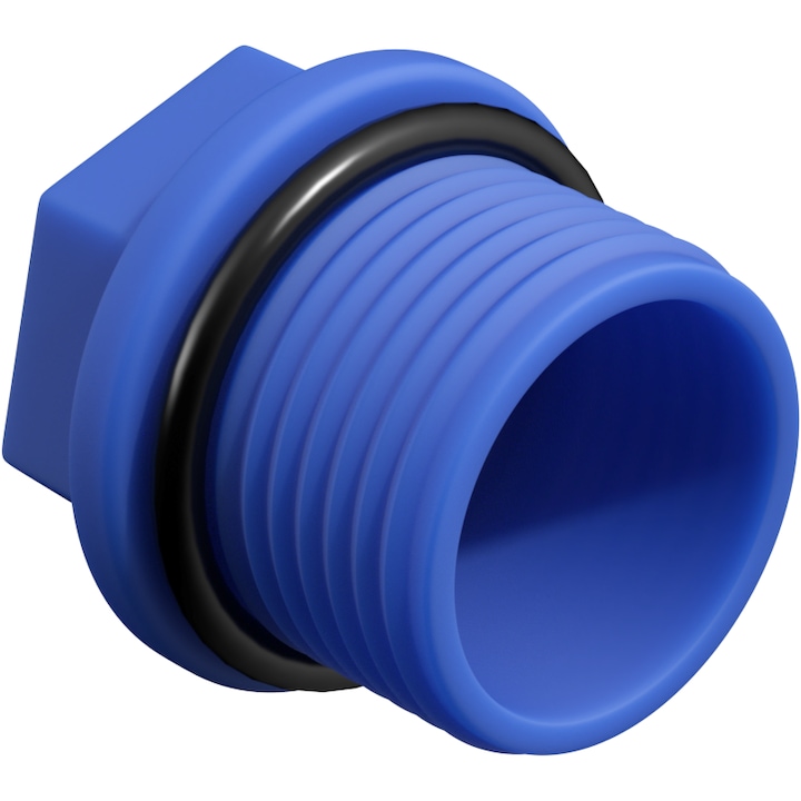 Dop scurt pentru teste Mexen, 1" GZ, albastru