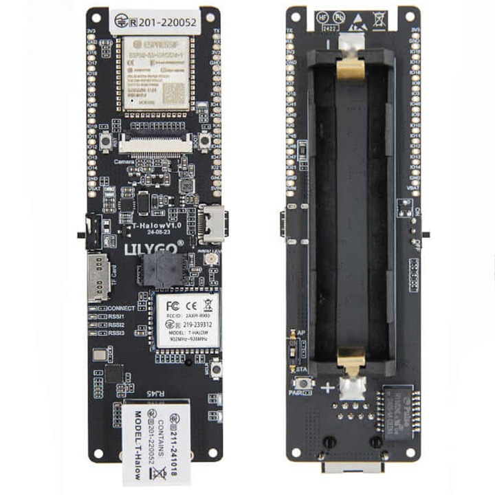 Modul dezvoltare ESP32-S3 Elektroweb LILYGO T-Halow WiFi HaLow 18650, RJ45, FPC, 113x33x29mm