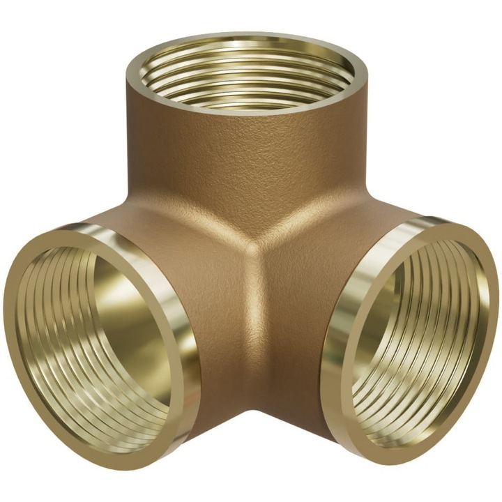 Tricou Mexen BRASS 1/2" GW x 1/2" GW x 1/2" GW, pentru instalatii sanitare