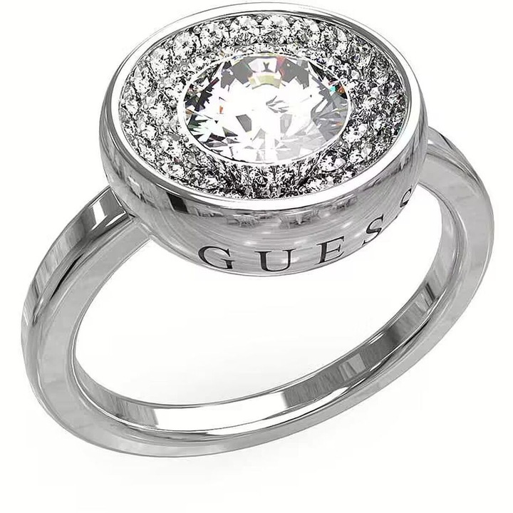 Inel dama Guess JUBR03397JWRH52, gri, otel inoxidabil, marime 12, bijuterii elegante femei