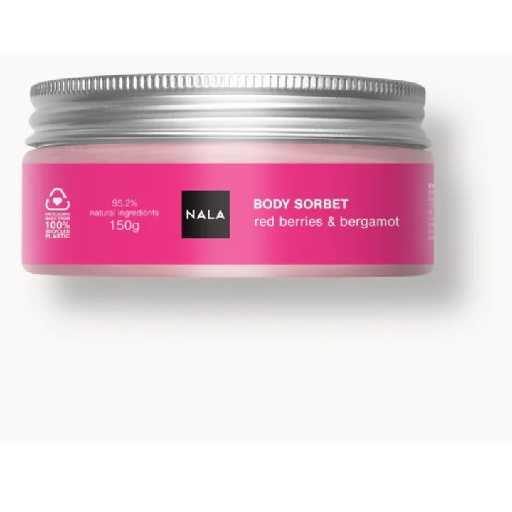 Lotiune de corp NALA, Fructe de padure & Bergamota, 150 g, hidratanta, textură gel-crema, unisex