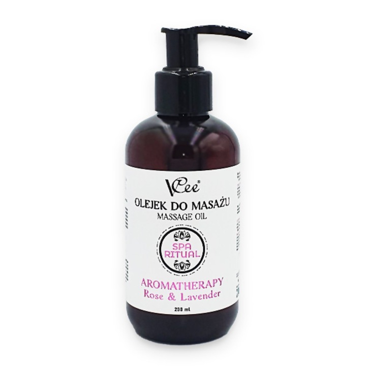 Ulei de masaj VCee cu aromaterapie Trandafir si Levantica, hidratant, terapeutic, 200 ml