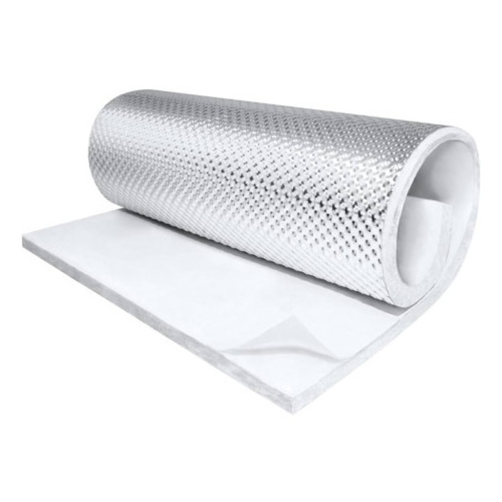 Scut termic adeziv inox Epman, 25x28cm, argintiu, rezistență termică până la 1315C