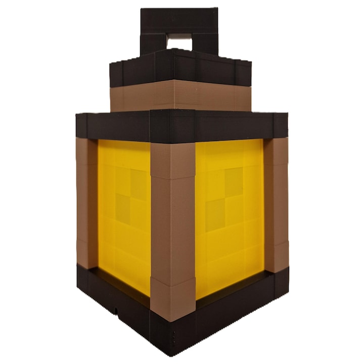 Lampa de veghe LED portabila, lanterna tip Minecraft, multicolor, 120x120x220mm