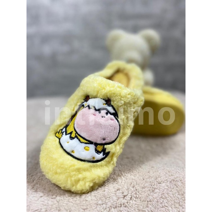 Детски чехли, Intisimo, Jomix Shoes, топли, жълти, 33 EU