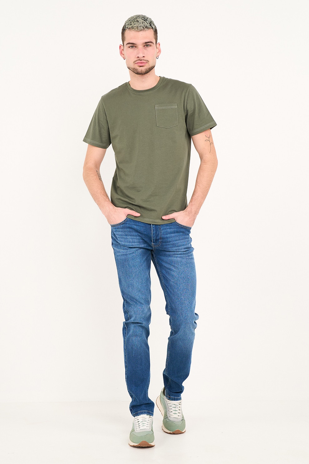 TIMEOUT, Blugi slim fit, Albastru royal, W34-L32