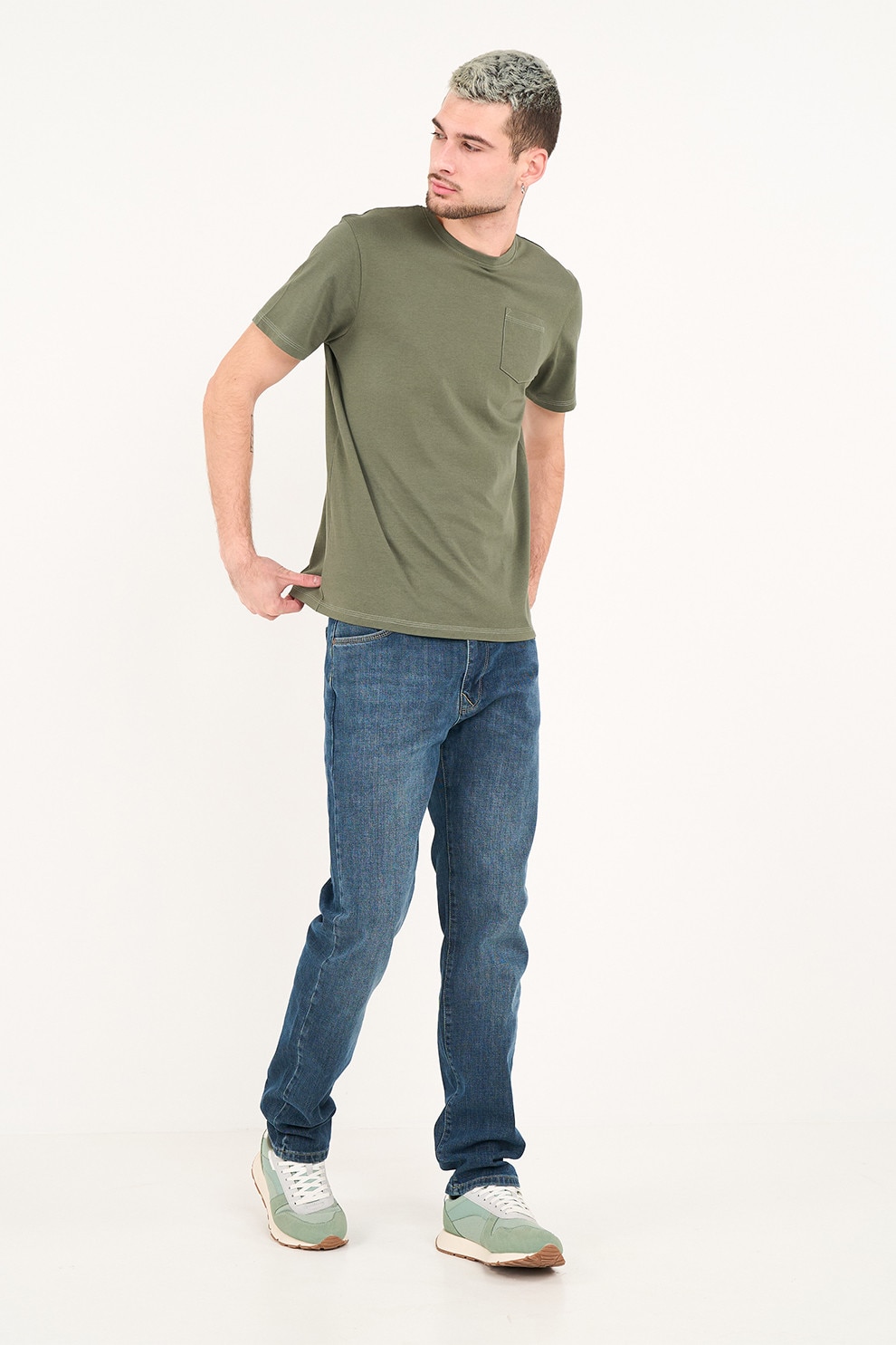 TIMEOUT, Blugi regular fit, Albastru inchis, W34-L30